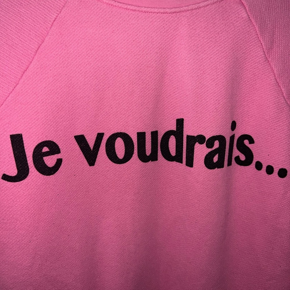Whistles Women’s Hot Pink “Je Voudrais” Pullover Sweater Size Small - Picture 2 of 4